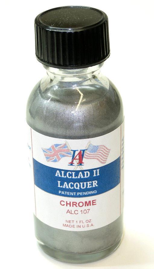 Alclad II Paint ALC-107 CHROME FOR PLASTIC Alclad High Shine Finishes -- 1 Ounce Bottles