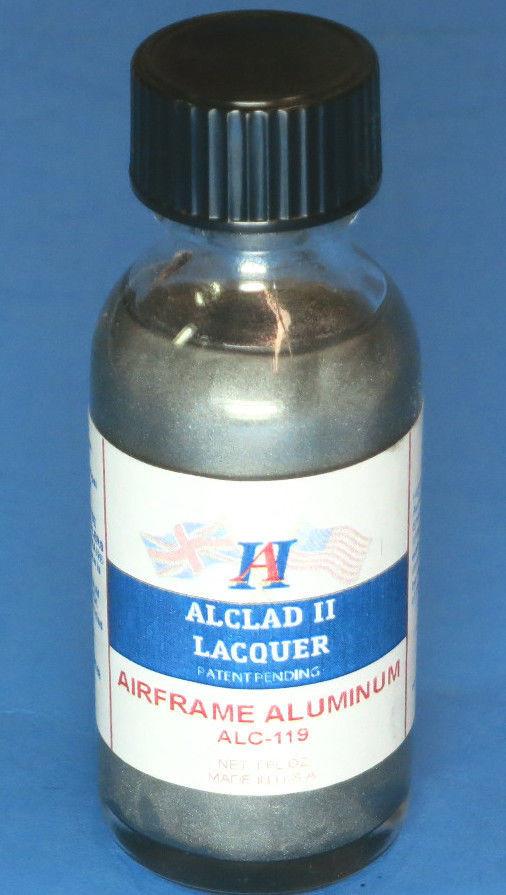Alclad II Paint ALC-119 AIRFRAME ALUMINIUM Alclad High Shine Finishes -- 1 Ounce Bottles