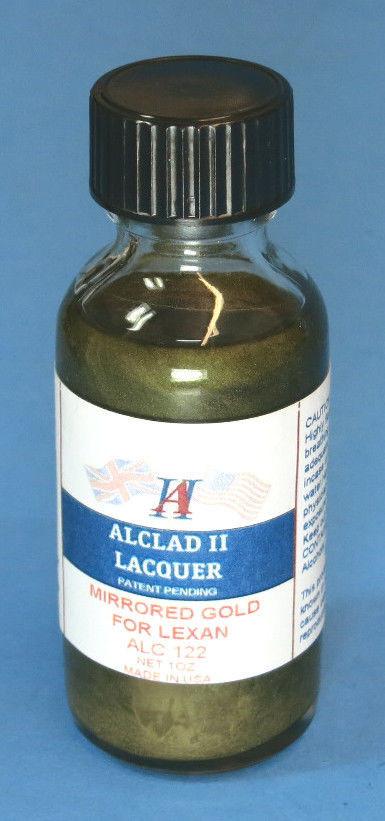 Alclad II Paint ALC-122 MIRRORED GOLD FOR LEXAN Alclad High Shine Finishes -- 1 Ounce Bottles