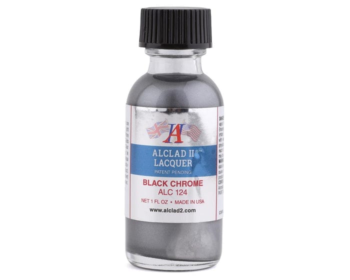 Alclad II Paint ALC-124 Black Chrome Alclad High Shine Finishes -- 1 Ounce Bottles