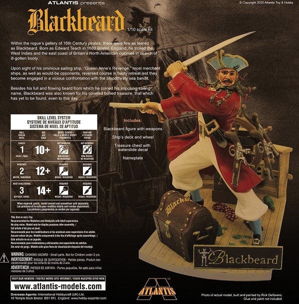 Atlantis Model Scale Model Kits 1/10 Atlantis Model Blackbeard The Pirate