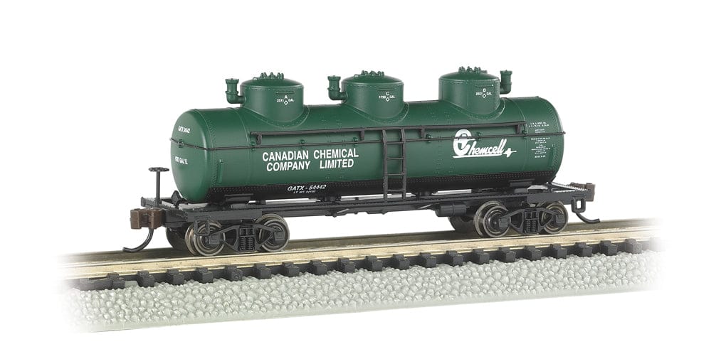 Bachmann Toy Trains & Train Sets Bachmann N Scale Chemcell - 3-Dome Tank Car