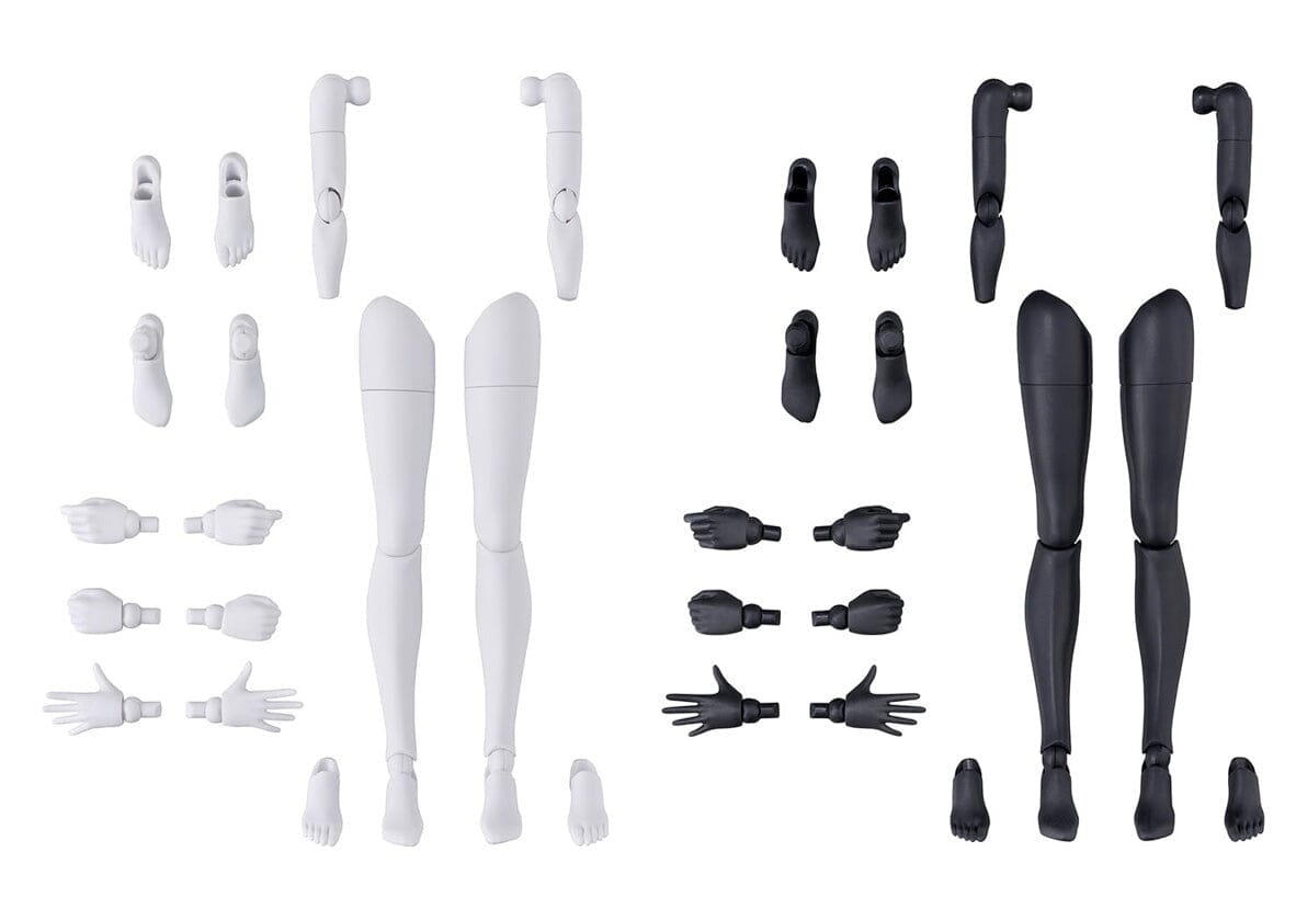 Bandai Scale Model Kits 1/144 30MS Option Body Parts Arm Parts & Leg Parts (White/Black)