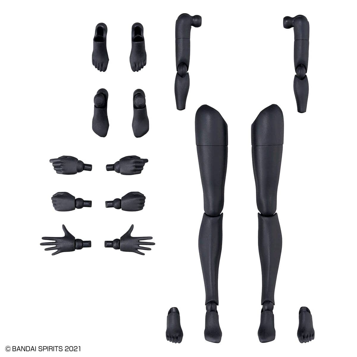 Bandai Scale Model Kits 1/144 30MS Option Body Parts Arm Parts & Leg Parts (White/Black)