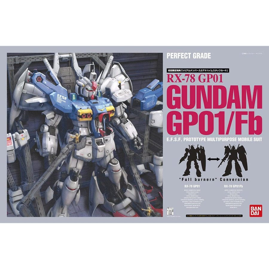 Bandai Scale Model Kits 1/60 PG RX-78GP01 Gundam GP01/GP01Fb Zephyranthes