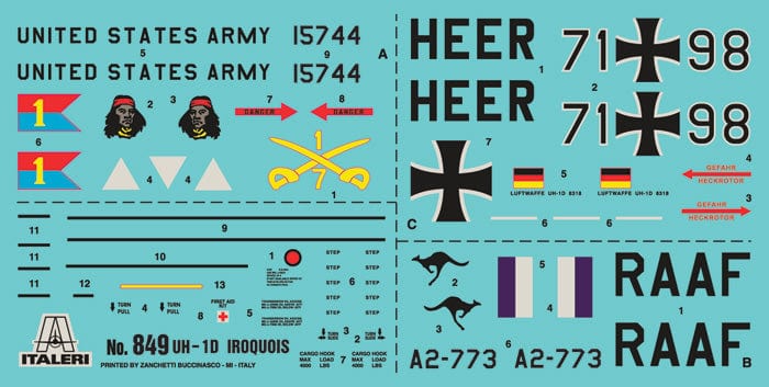 Clarksville Hobby Depot LLC Scale Model Kits 1/48 Italeri Bell UH-1D Iroquois