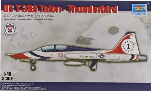 Clarksville Hobby Depot LLC Scale Model Kits 1/48 Trumpeter T-38A Talon Thunderbird