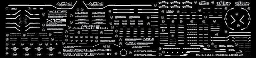 DELPI Scale Model Accessories 1/100 Delpi Decal MG Perfect Strike Metal Sticker (Silver)