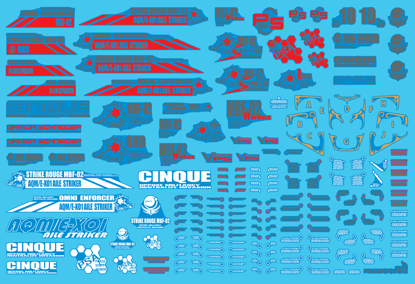 DELPI Scale Model Accessories 1/60 Delpi Decal PG Strike Rouge