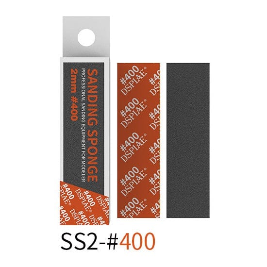 DSPIAE Scale Model Accessories 400 Grit SS2 - 2mm DSPIAE - SS Sanding Sponges (32 Options)