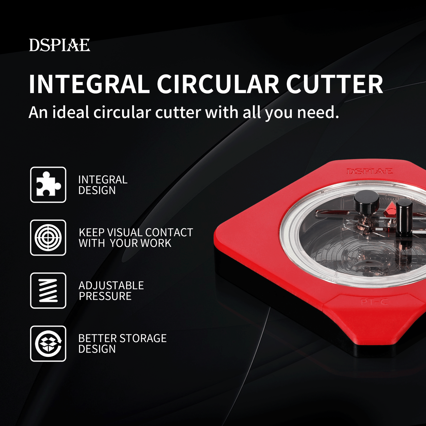 DSPIAE Scale Model Accessories DSPIAE PT-C Integral Stepless Circular Cutter