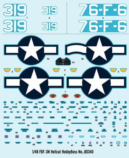 Hobby Boss Scale Model Kits 1/48 Hobby Boss F6F-3N Hellcat