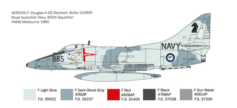 Italeri Scale Model Kits 1/48 Italeri A-4 E/F/G Skyhawk