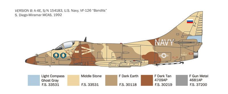 Italeri Scale Model Kits 1/48 Italeri A-4 E/F/G Skyhawk