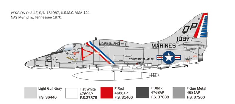 Italeri Scale Model Kits 1/48 Italeri A-4 E/F/G Skyhawk