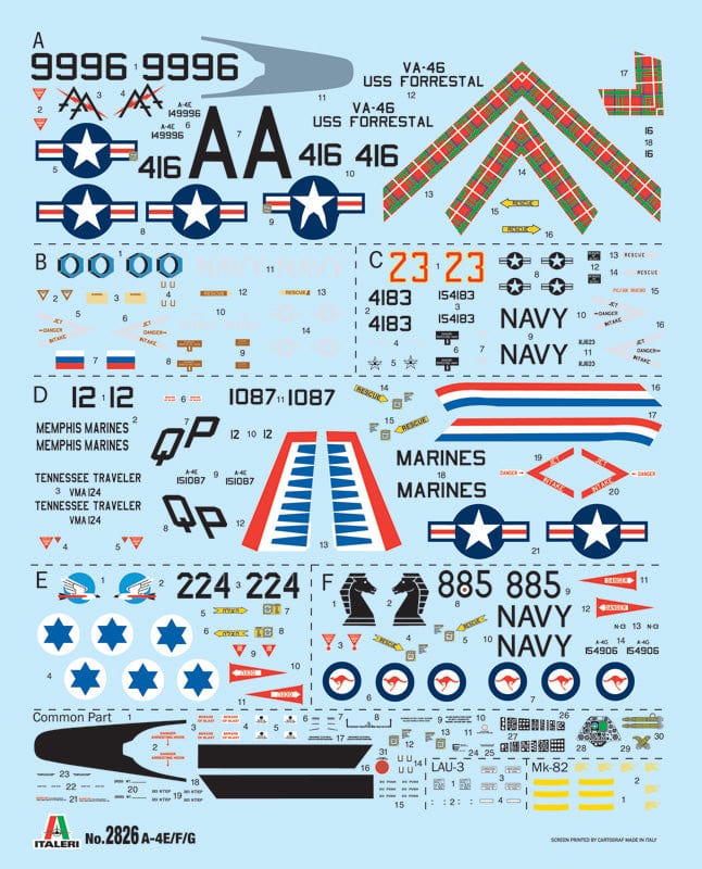 Italeri Scale Model Kits 1/48 Italeri A-4 E/F/G Skyhawk