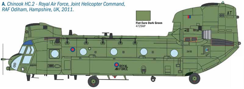 Italeri Scale Model Kits 1/48 Italeri Chinook HC.2/ CH-47F