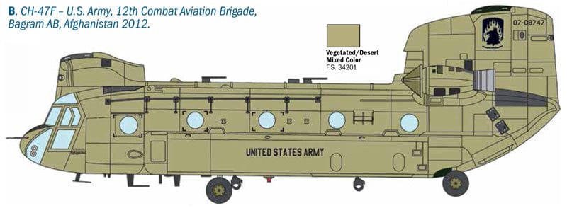 Italeri Scale Model Kits 1/48 Italeri Chinook HC.2/ CH-47F