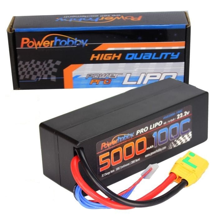 Powerhobby 4s 14.8v 5200mah 50c Lipo Battery w XT90 Plug Hard Case LCG