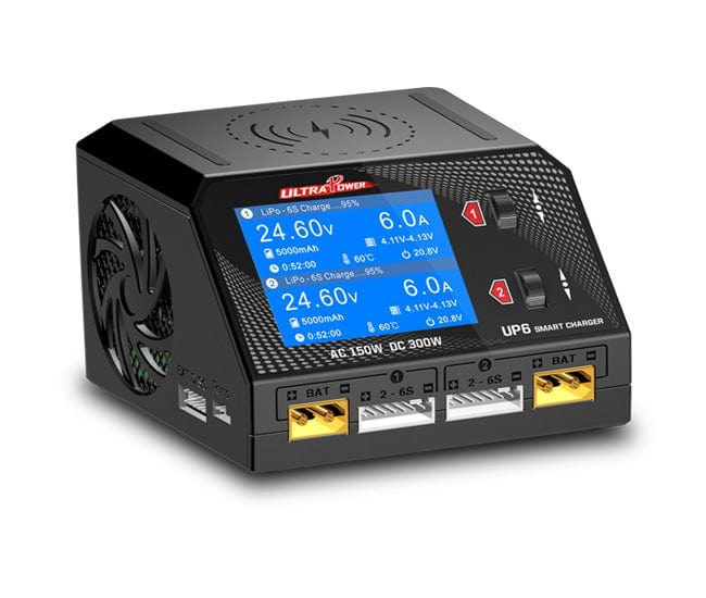 Ultra Power Battery Charger Ultra Power UP6 AC 160W / DC 400W Dual Port Multi Chemistry AC/DC Charger