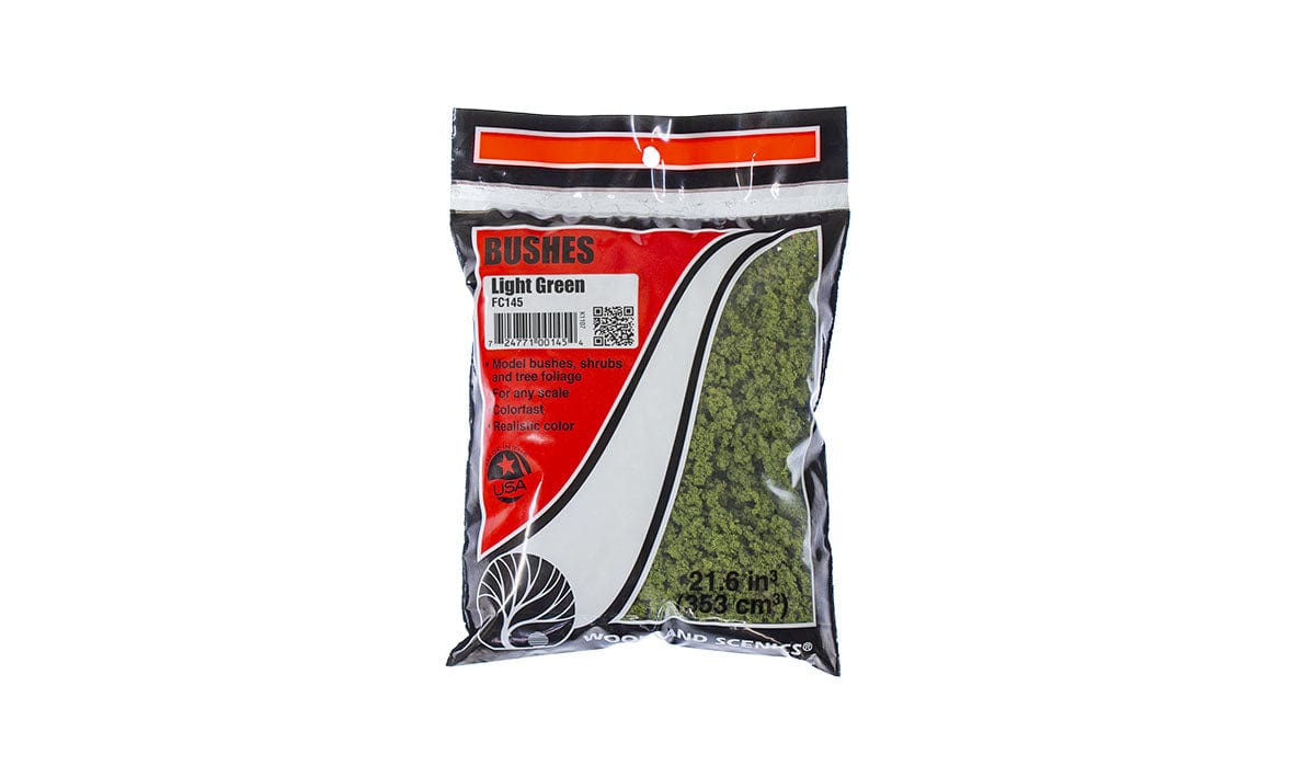 Woodland Scenics Scale Model Accessories Woodland Scenics Bushes Light Green Bag