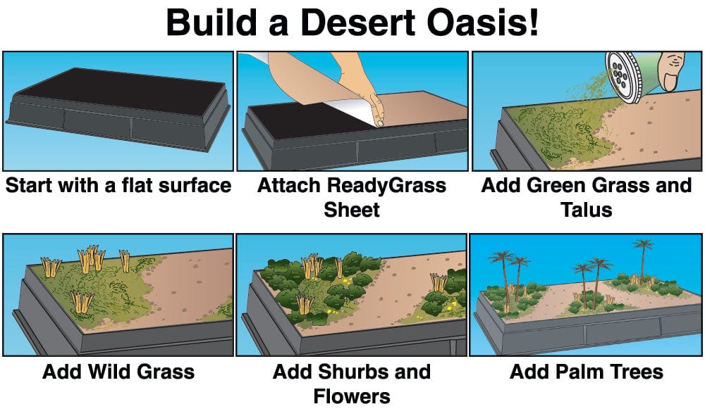 Woodland Scenics Scale Model Accessories Woodland Scenics Desert Oasis Diorama Kit