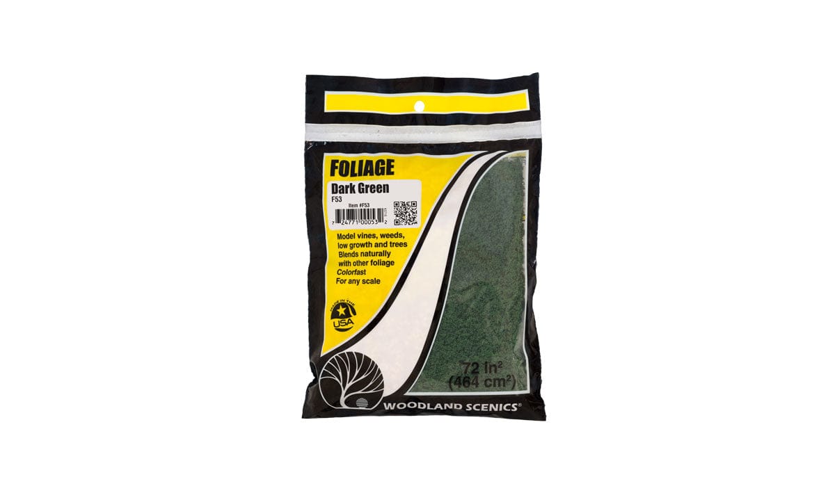 Woodland Scenics Scale Model Accessories Woodland Scenics Foliage- Dark Green (60sq. in. Bag)