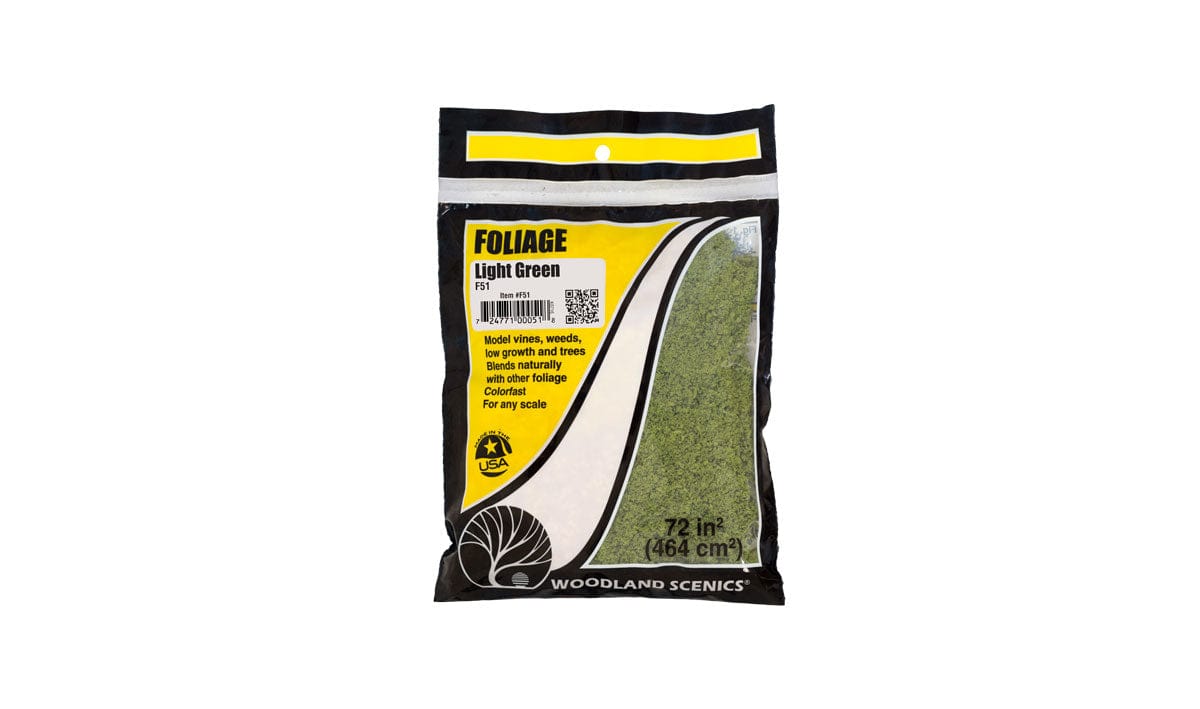 Woodland Scenics Scale Model Accessories Woodland Scenics Foliage- Light Green (60sq. in. Bag)