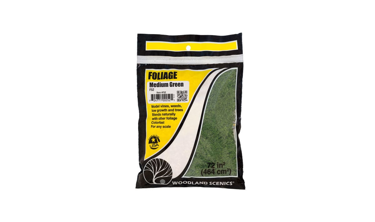Woodland Scenics Scale Model Accessories Woodland Scenics Foliage- Medium Green (60sq. in. Bag)
