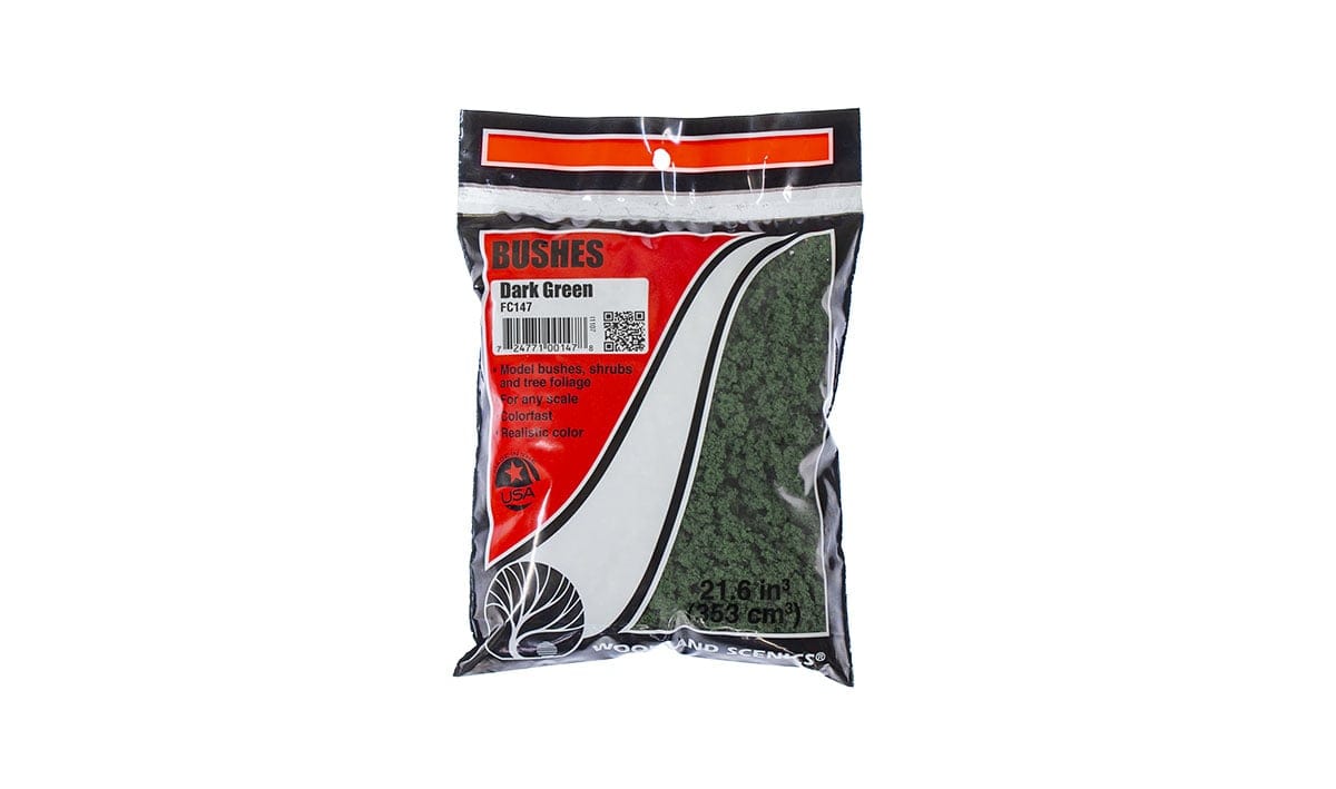 Woodland Scenics Scale Model Accessories Wooldand Scenics Bushes Dark Green Bag