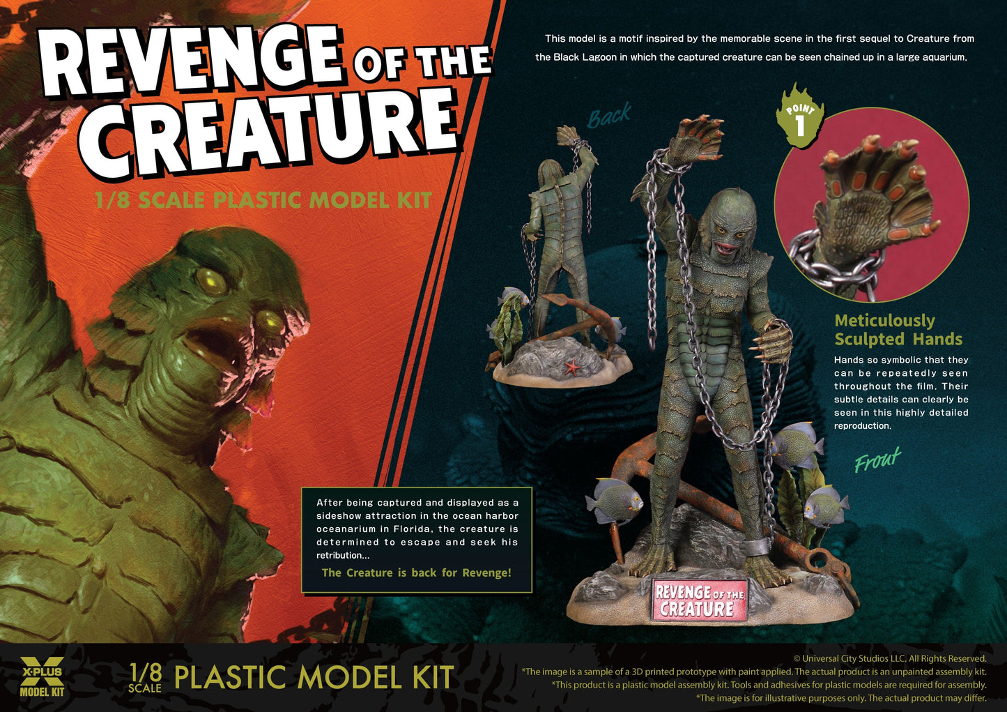 X-Plus Scale Model Kits 1/8 X-Plus Revenge of the Creature From The Black Lagoon
