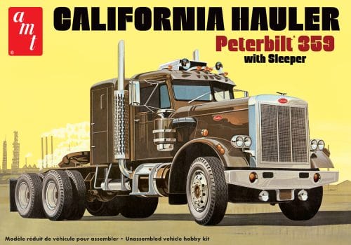 AMT Scale Model Kits 1/25 AMT Peterbilt 359 California Hauler W/Sleeper