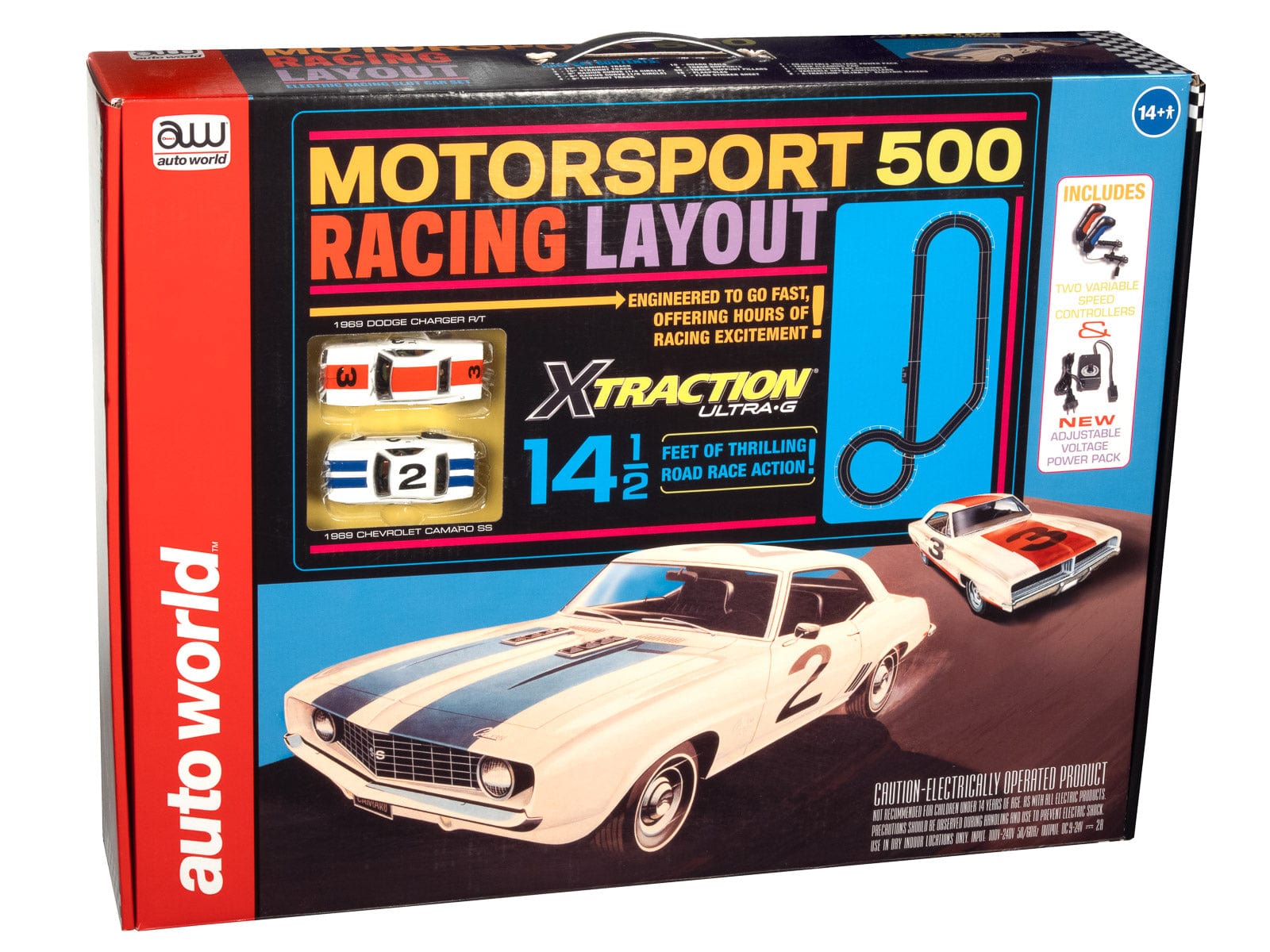 Auto World 14' Motorsport 500 Race Set Clarksville Hobby Depot LLC