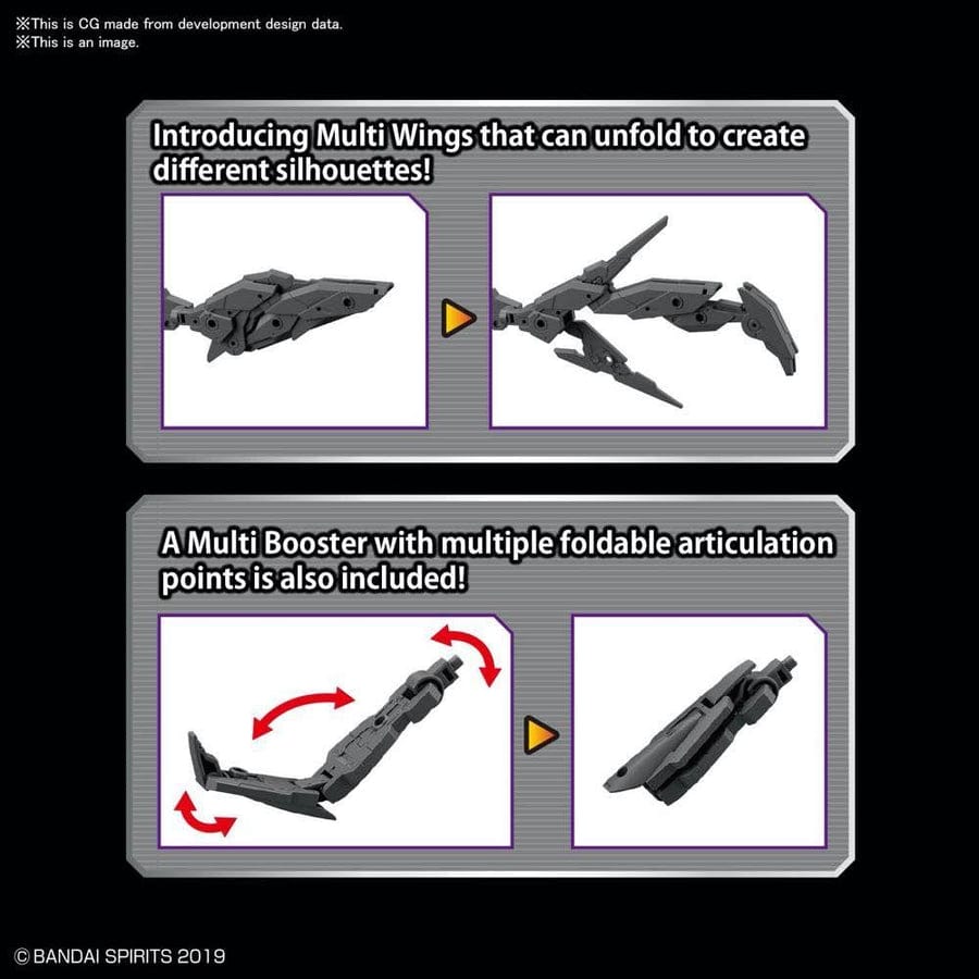BAN Scale Model Accessories 30MM #w-12 Option Parts Set 05 (Multi Wing/Multi Booster)