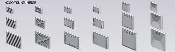 BAN Scale Model Accessories Non-scale Bandai Builders Parts HD MS Panel 01