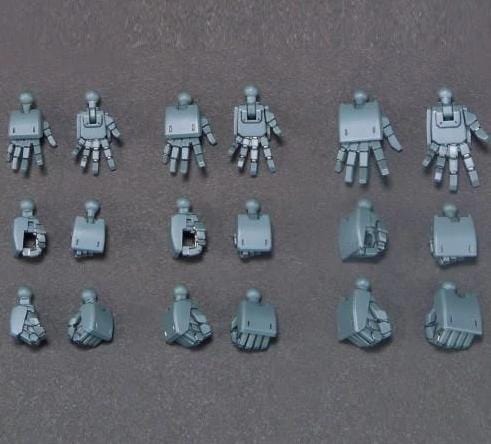 BAN Scale Model Kits 1/144 HGBC #43 Build Hands (Kaku)(Edge) S. M. L.