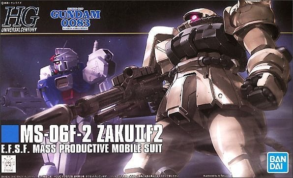BAN Scale Model Kits 1/144 HGUC #107 MS-06F-2 Zaku II F2 (EFSF Ver.)