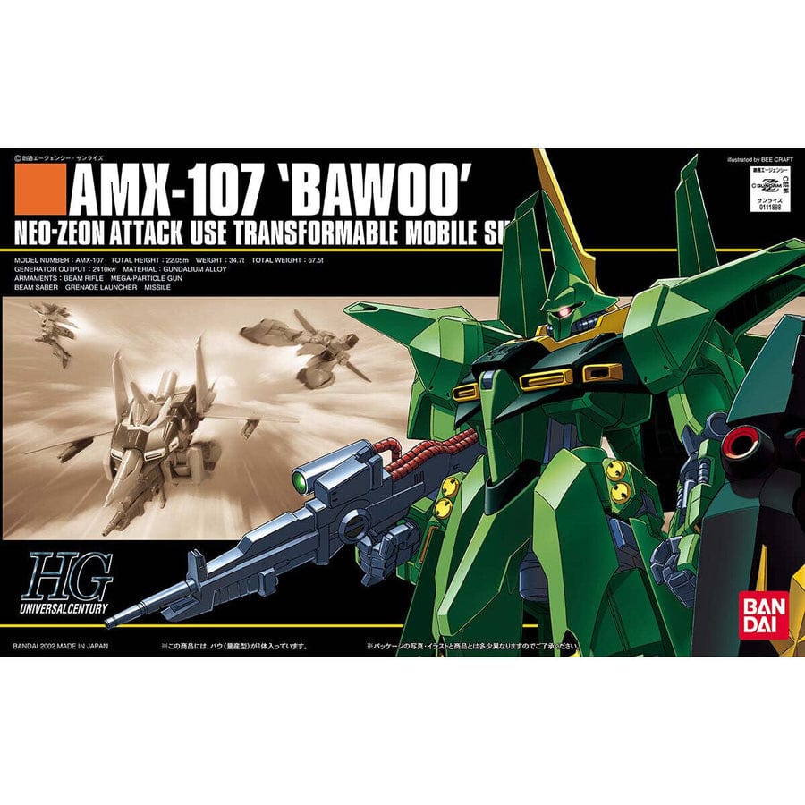 BAN Scale Model Kits 1/144 HGUC #31 AMX-107 Bawoo