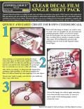 BMF Scale Model Accessories Bare Metal Foil 124 (1) pack Clear Decal Film 8.5X11" Laser