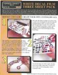 BMF Scale Model Accessories Bare Metal Foil 125 (3)pack White  Laser Decal Film 8.5x11"
