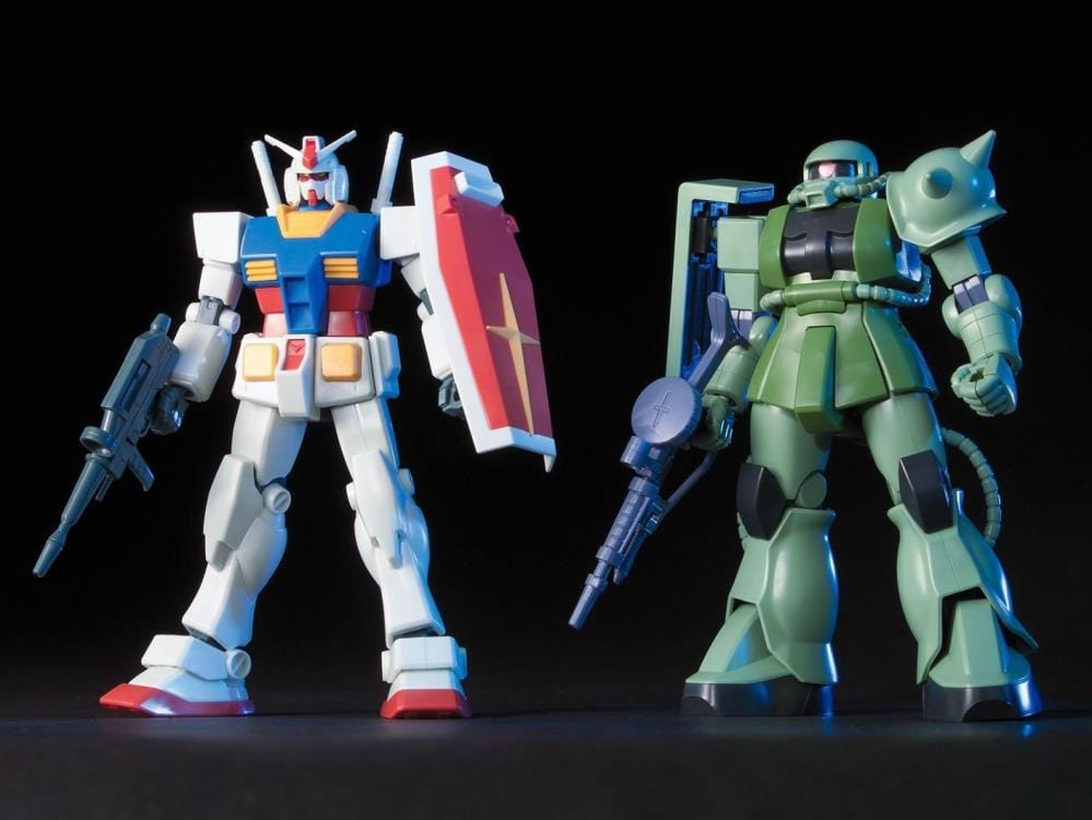 Clarksville Hobby Depot LLC Scale Model Kits 1/144 HGUC Gunpla Starter Set RX-78-2 Vs Zaku II