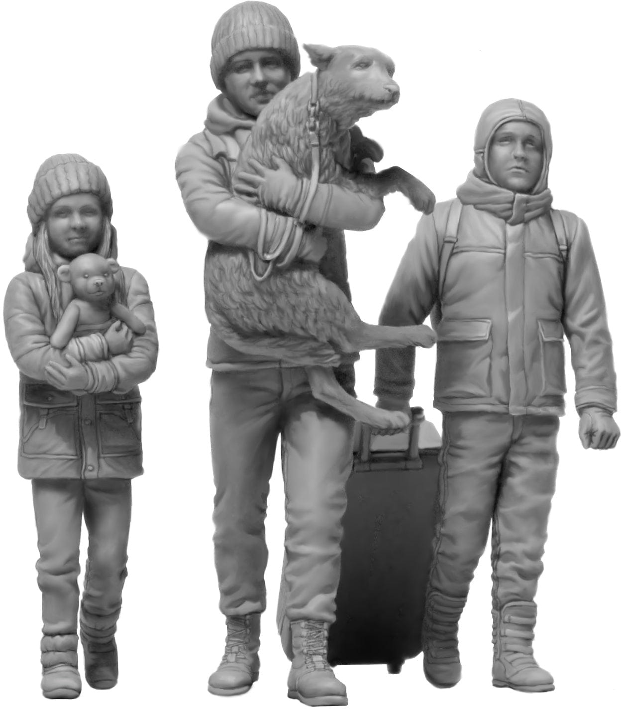 Clarksville Hobby Depot LLC Scale Model Kits 1/35 Master Box Ltd. Refugees, March 2022 Kit #5