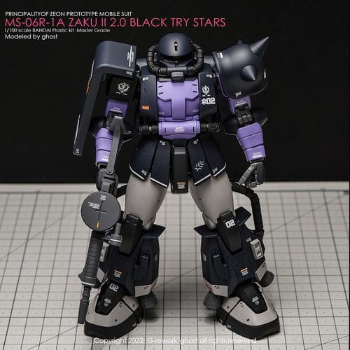 G-Rework [MG] Black Tri-Stars Zaku 2.0 – Clarksville Hobby Depot LLC