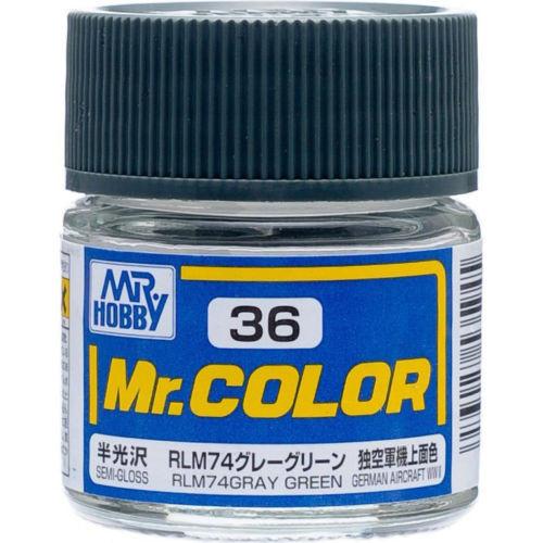 GNZ Paint C36 Semi-Gloss RLM74 Gray Green - 10ml