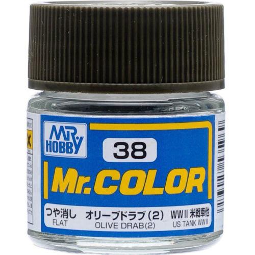 GNZ Paint C38 Flat Olive Drab (2) - 10ml