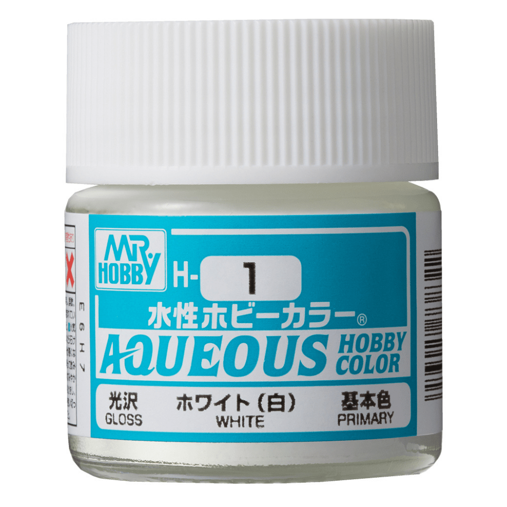 GNZ Paint H1 Gloss White Mr. Color Aqueous Hobby Color 10ml Bottle