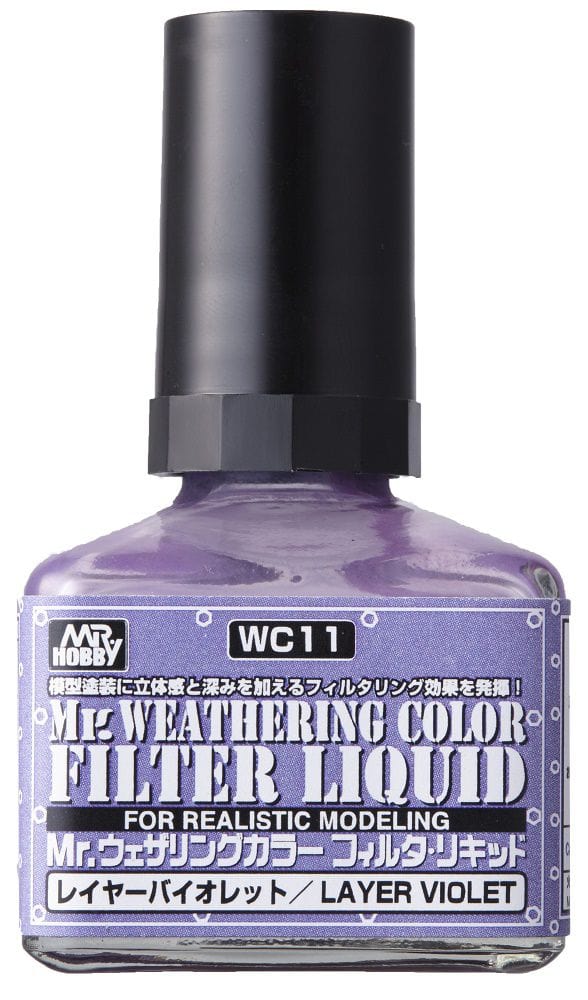 GNZ Paint Mr Weathering Color Liquid Layer Violet