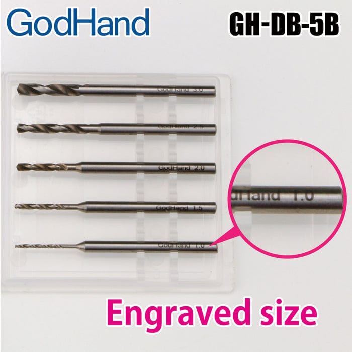 GodHand Scale Model Accessories GodHand Drill Bit (B) Set of 5