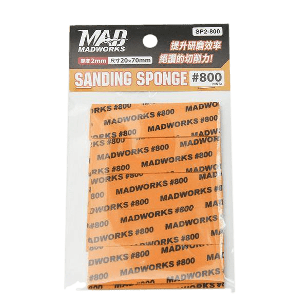 Madworks Scale Model Accessories 800 grit Madworks 2mm Thickness Sanding Sponge