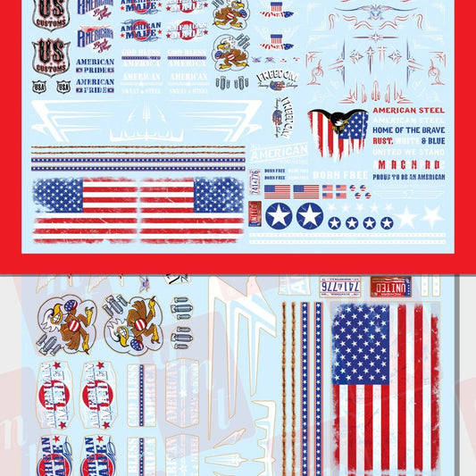 MKA Scale Model Accessories AMT American Pride Custom Decals